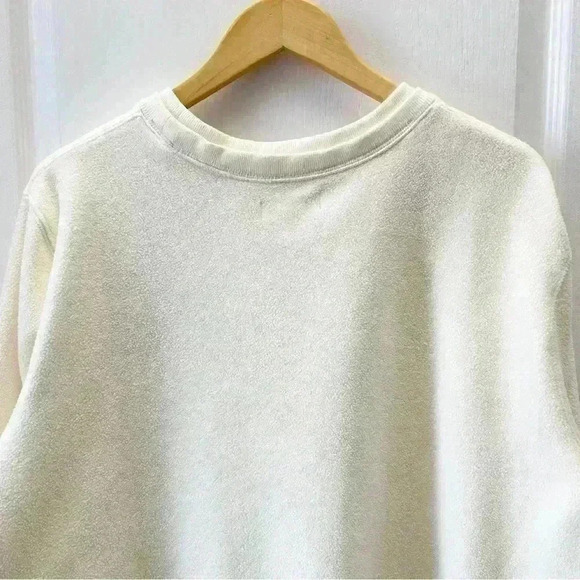 Vintage Tradition Fleece Crewneck Sweatshirt Snowflake Embroidered Ivory 3X - Picture 7 of 16
